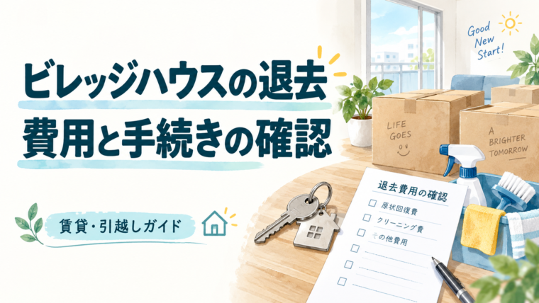 ビレッジハウスの退去費用はいくら？クリーニング費・違約金・解約手順 