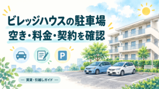 ビレッジハウスの駐車場はいくら？空き確認・2台目・追加契約の方法 